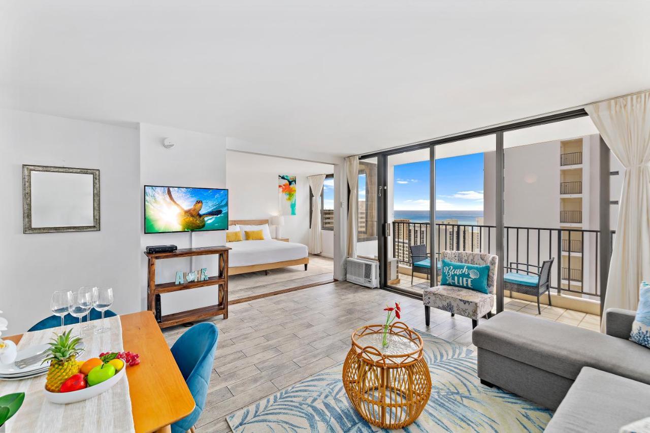 1Br With Great Ocean Views, 1 Block To Waikiki Beach Honolulu Kültér fotó