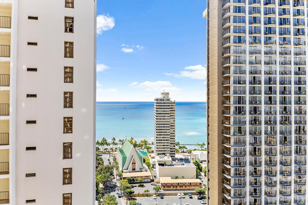 1Br With Great Ocean Views, 1 Block To Waikiki Beach Honolulu Kültér fotó